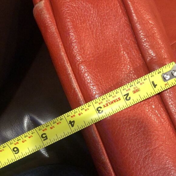 COACH Copper Orange Leather Hobo Satchel Crossbody Shoulder Bag Vintage - Picture 13 of 15